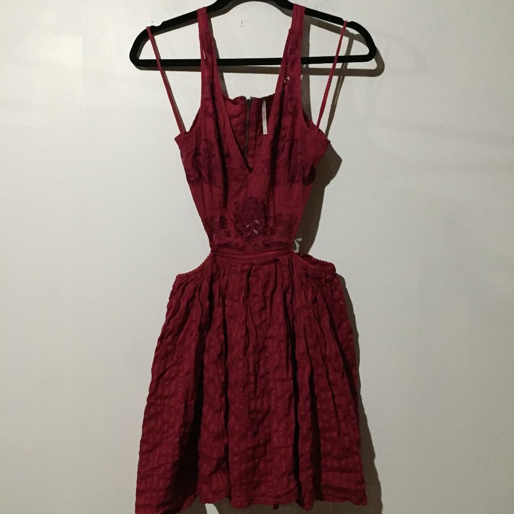 Free People Red Race Back Sleeveless Dress Size S
